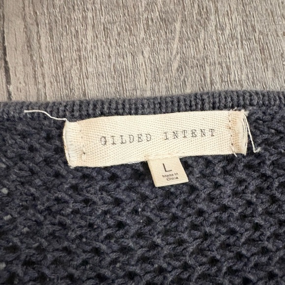☑️Gilded Intent Charcoal Knit Sweater☑️ - Picture 2 of 3